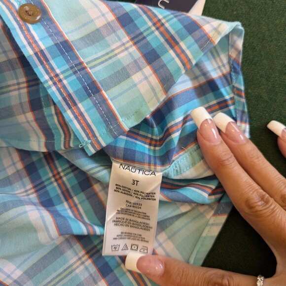 NWT Nautica T-shirt, Button Down, and Short Set 3T 💙 - Picture 8 of 14